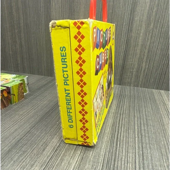 Wooden Toy Block Picture Cubes Vintage Snow White Cinderella - Picture 9 of 16